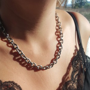  Chain-Necklace from Steel to Silver AJ (KK0174A)