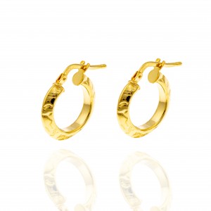 Earrings Rings from Pure Silver 925- in Gold AJ (SKA0002X)