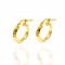  Σκουλαρίκια Κρίκοι από Καθαρό Ασήμι 925- σε Χρυσό AJ (SKA0002X)