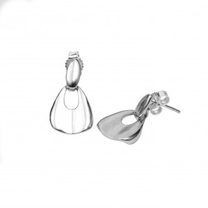 Silver 925 Earrings-platinum Women's Color Silver AJ (SKA0015A)