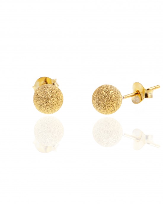 Σκουλαρίκια Καρφωτά από Ασήμι 925 σε χρώμα Κίτρινο Χρυσό AJ(SKA0047X)