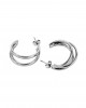 Stainless Steel Earrings with Sterling Silver Earrings AJ(SKK0015A)