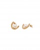 Σκουλαρίκια Κρίκοι από Ατσάλι σε Κίτρινο Χρυσό AJ(SKK0049X)