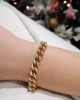 Women's Steel Bracelet with Stones in Yellow Gold AJ (BK0201X)